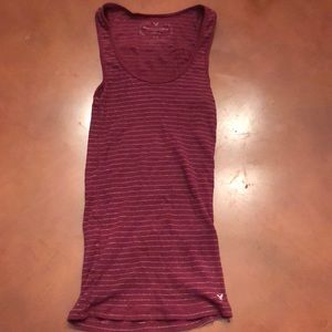 Purple/burgundy? Long tank American Eagle S